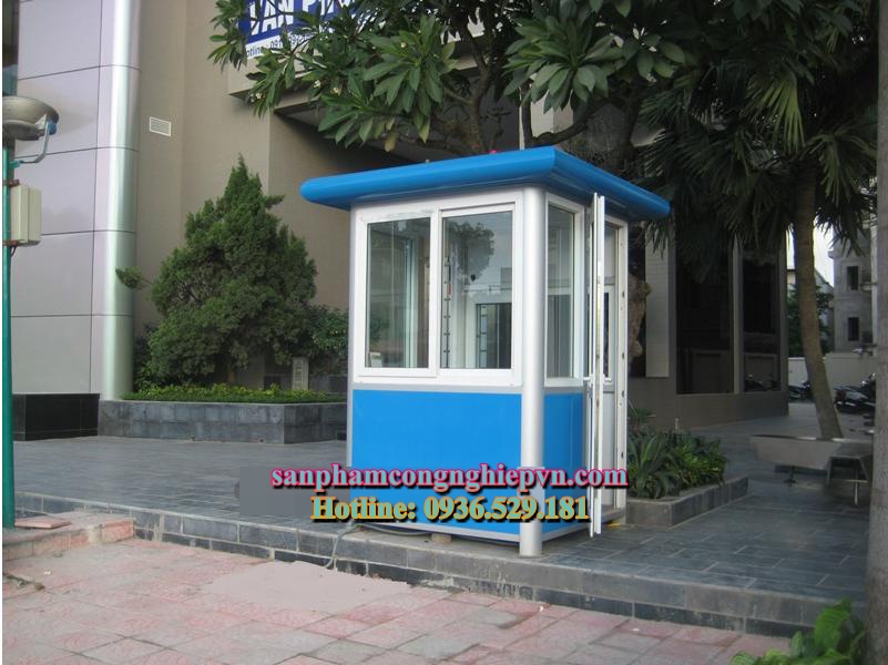 cabin bảo vệ khung nhôm kính 