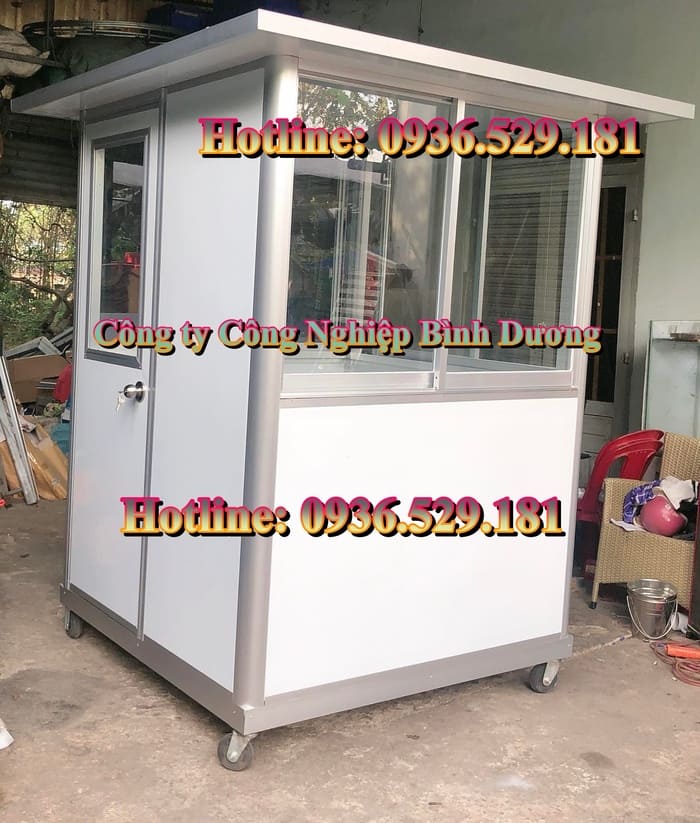 bán cabin bảo vệ nhôm kính 