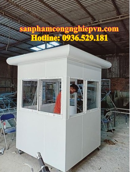 cabin nhà bảo vệ nhôm kính 