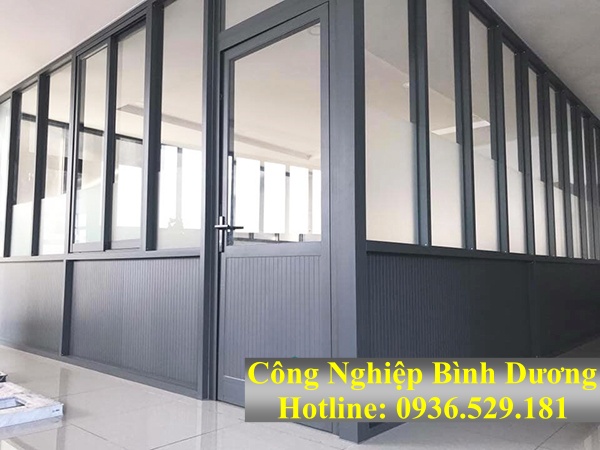 báo giá vách ngăn khung nhôm kính đẹp