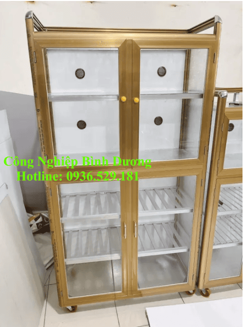 giá tủ chén nhôm kính
