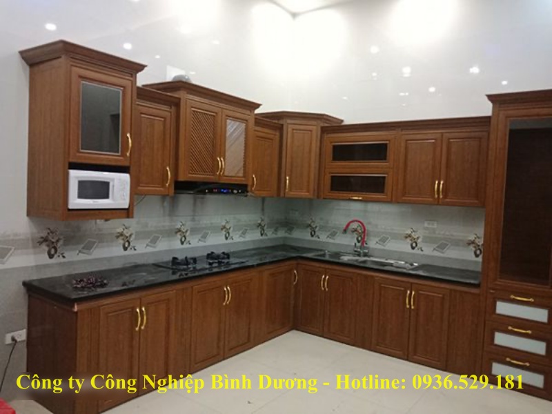 mẫu tủ bếp omega