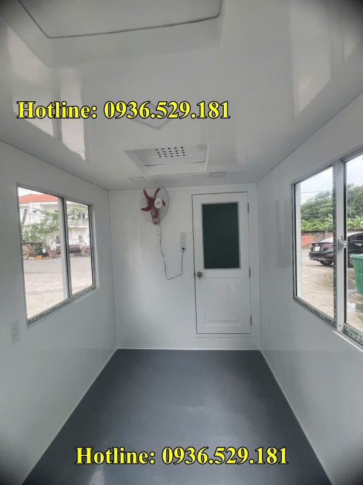 nhà bảo vệ kèm nhà vệ sinh 