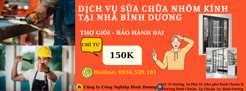 sửa cửa nhôm kính tại bình dương 