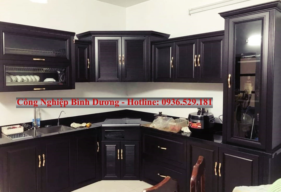 thi công tủ bếp nhôm omage