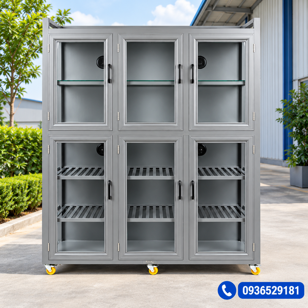 Tủ ly chén Nhôm Kính Phòng Khách