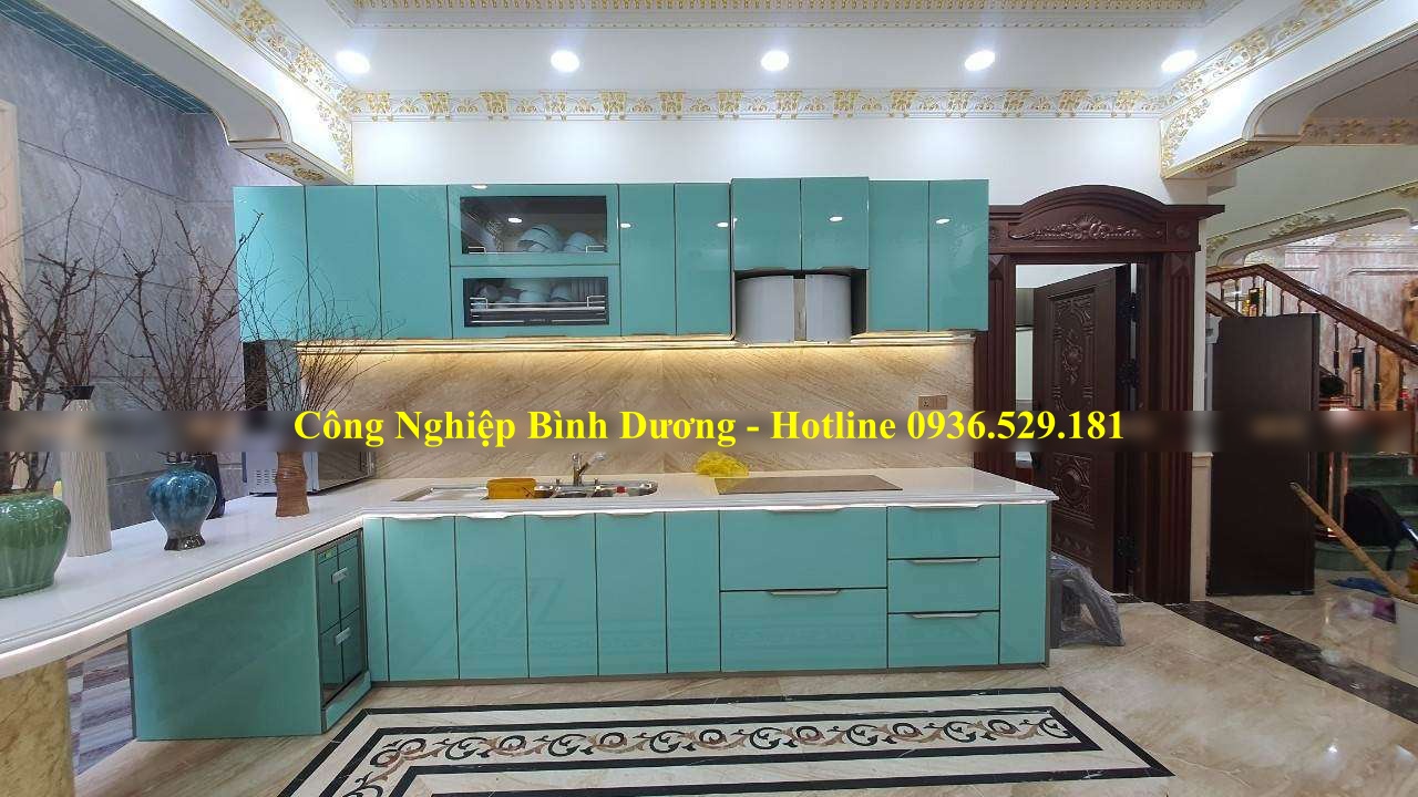 tủ bếp nhôm hợp kim 