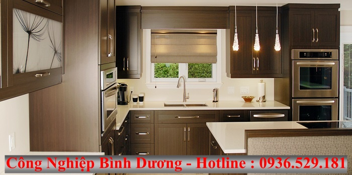 tủ bếp nhôm kính chữ G giá rẻ 