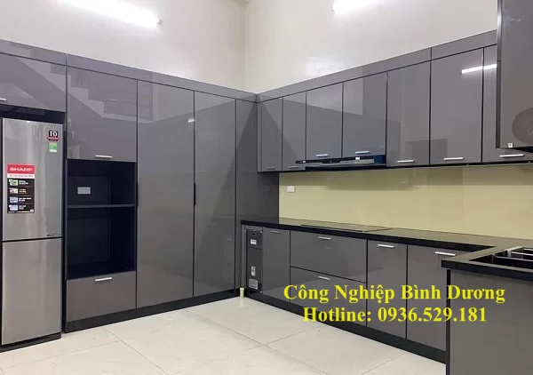 tủ bếp nhôm kính giá rẻ
