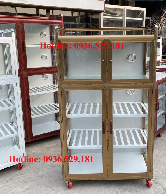 tủ chén nhôm kính
