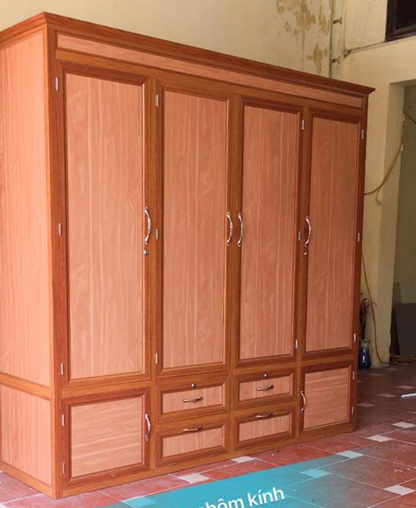 tủ đựng quần áo nhôm kính 