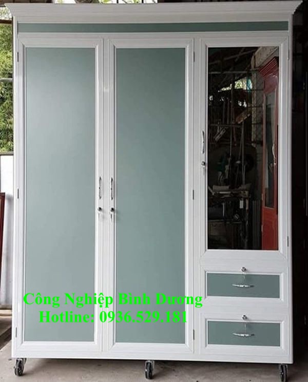 tủ quần áo nhôm kính 