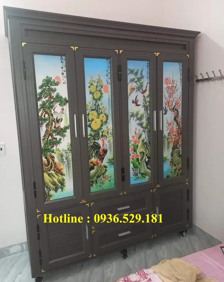 tủ quần áo nhôm kính