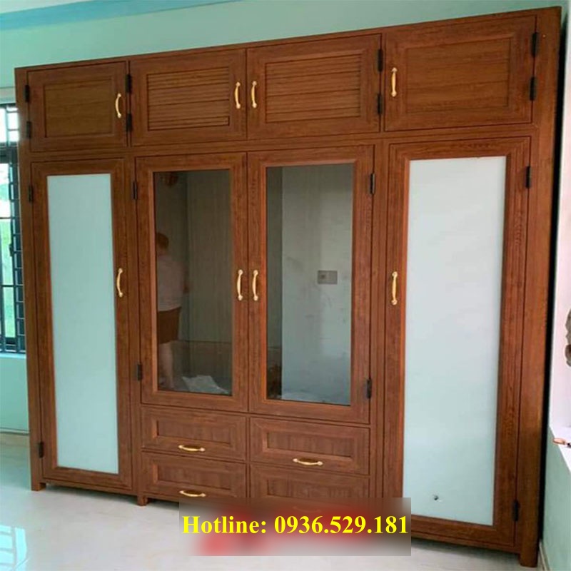 tủ quần áo nhôm kính